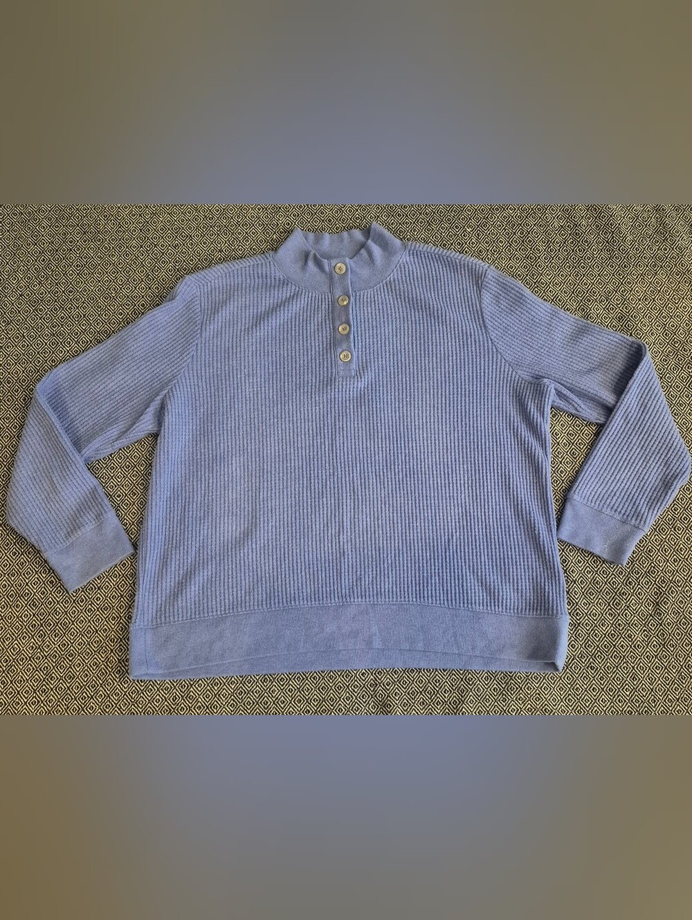 Lands' End Waffle Knit Womens Top Size Large
